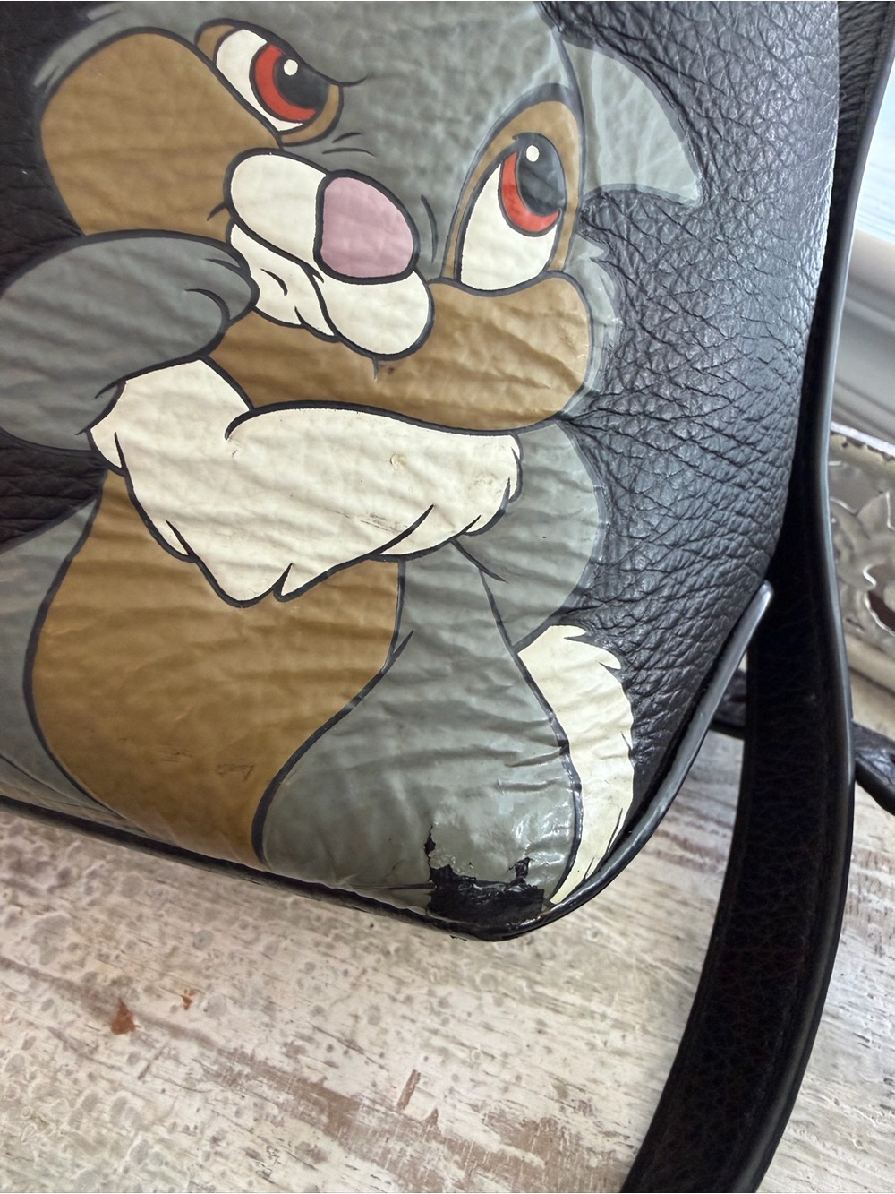 Disney x COACH Mini Abby Duffle Shoulder Bag Bambi Thumper Black Leather - Picture 4 of 16